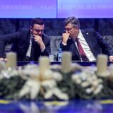 18.12.2023., Zagreb - U Nacionalnoj i sveucilisnoj knjiznici odrzana je sjednica Gospodarsko-socijalnog vijeca. ministar financija Marko Primorac, Predsjednik Vlade RH Andrej Plenkovic Photo: Igor Kralj/PIXSELL