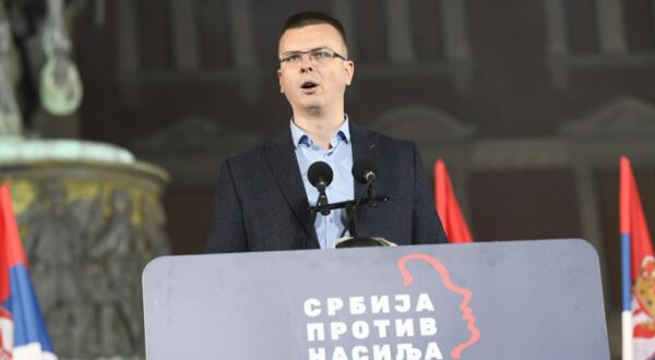 12, December, 2023, Belgrade -The final convention of the "Serbia against violence" list was held on Republic Square. Milos Parandilovic. Photo: A.H./ATAImages

12, decembar, 2023, Beograd - Zavrsna konvencija liste ''Srbija protiv nasilja'' odrzana je na Trgu republike. Photo: A.H./ATAImages Photo: A.H./ATAImages/PIXSELL