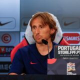 04.09.2024., Lisabon, Portugal - Igrac hrvatske nogometne reprezentacije Luka Modric na konferenciji za medije na  Estadio da Luz uoci sutrasnje utakmice UEFA Lige nacija izmedju Portugala i Hrvatske. Photo: Joao Rico/PIXSELL