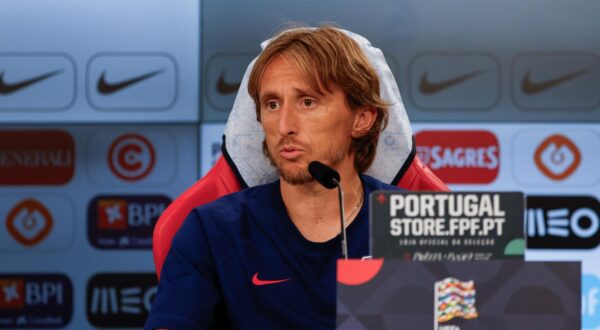 04.09.2024., Lisabon, Portugal - Igrac hrvatske nogometne reprezentacije Luka Modric na konferenciji za medije na  Estadio da Luz uoci sutrasnje utakmice UEFA Lige nacija izmedju Portugala i Hrvatske. Photo: Joao Rico/PIXSELL