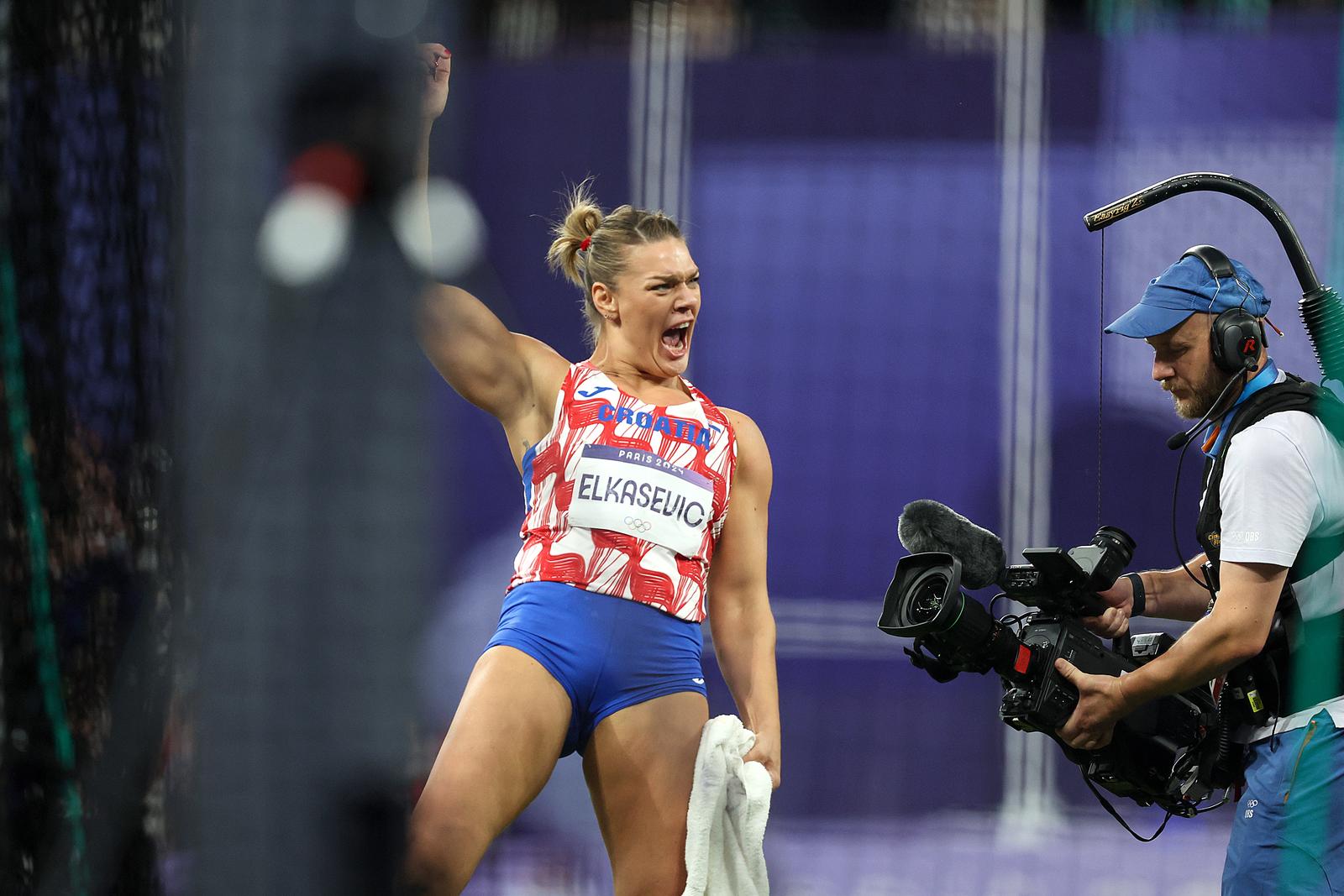 05.08.2024., Pariz, Francuska - XXXIII. Olimpijske igre Pariz 2024. Stade de France. Atletika, finale, disk, zene, Sandra Elkasevic. Photo: Igor Kralj/PIXSELL