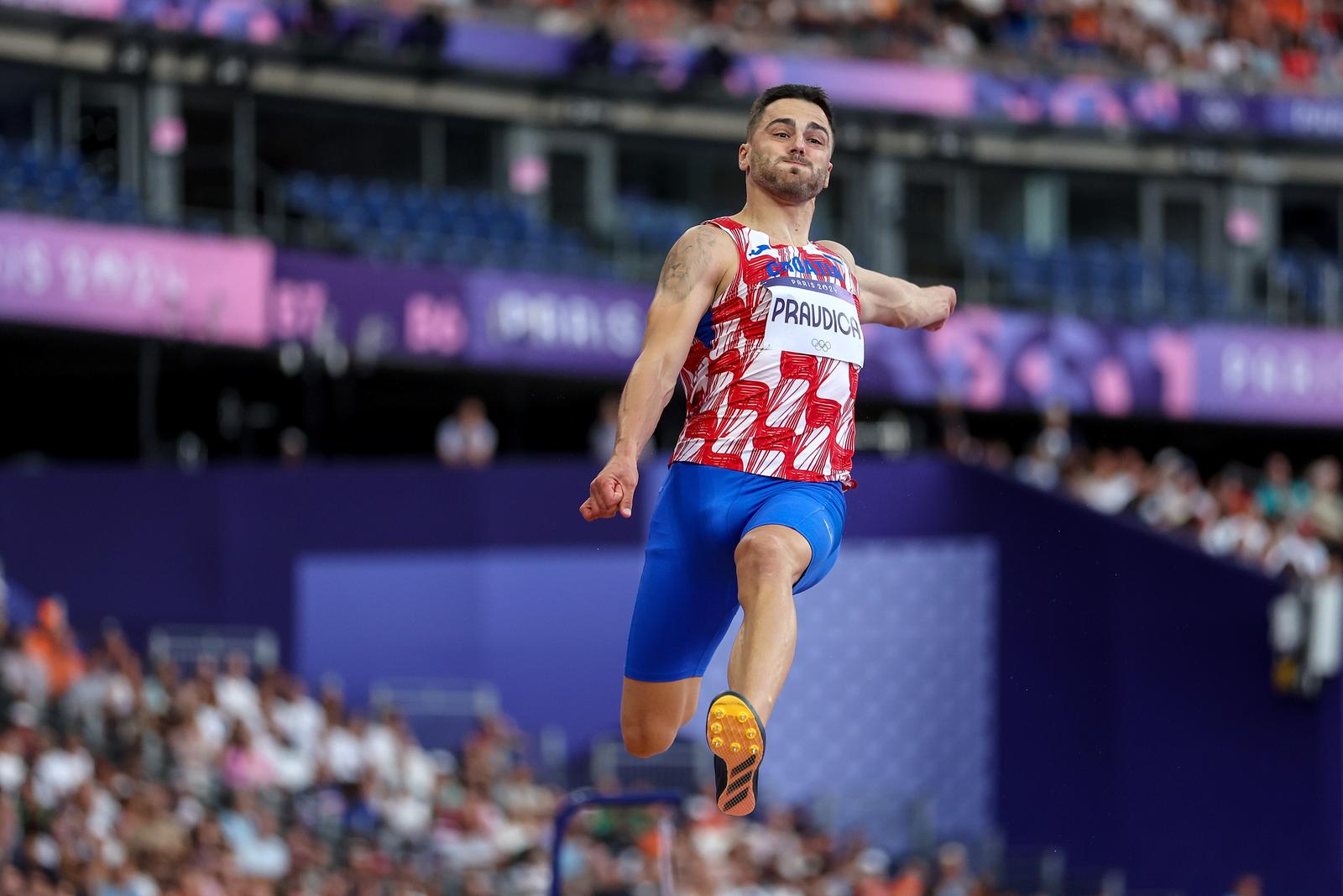 06.08.2024., Pariz, Francuska - XXXIII. Olimpijske igre Pariz 2024. Finale skoka u dalj, muskarci, Filip Pravdica, Hrvatska. Photo: Igor Kralj/PIXSELL