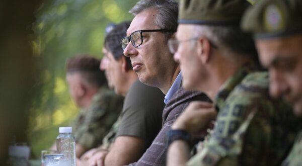 05, September, 2024, Loznica - Tactical training of special units of the Serbian Army "Drina 2024" was held in the area of ​​the Gucevo mountain. Aleksandar Vucic. Photo: Marijana Jankovic/Ministarstvo odbrane i vojske Srbije/ATAImages

05, septembar, 2024, Loznica  - Odrzana takticka vezba specijalnih jedinica  Vojske Srbije "Drina 2024" u rejonu planine Gucevo. Photo: Marijana Jankovic/Ministarstvo odbrane i vojske Srbije/ATAImages Photo: Ministarstvo odbrane i vojske Srbije/ATAImages/PIXSELL