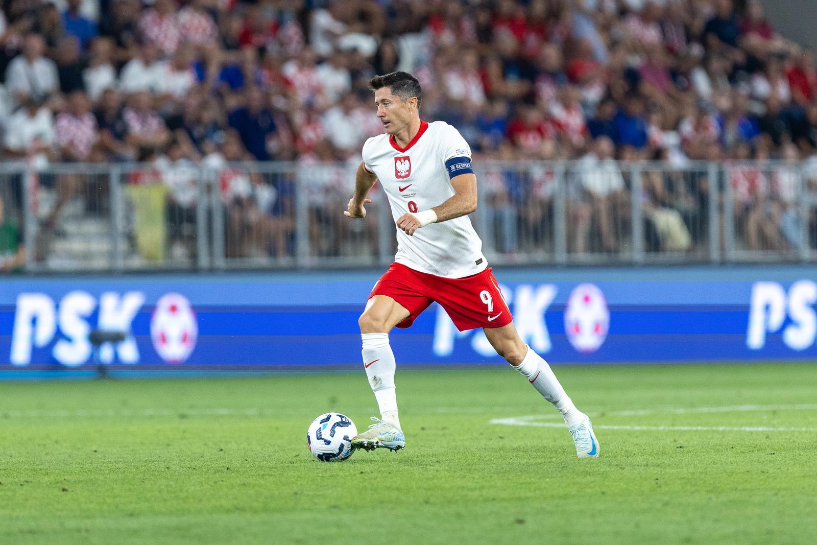 08.09.2024., Opus Arena, Osijek - UEFA Liga nacija, Liga A, skupina 1, 2. kolo, Hrvatska - Poljska. Robert Lewandowski Photo: Borna jaksic/PIXSELL