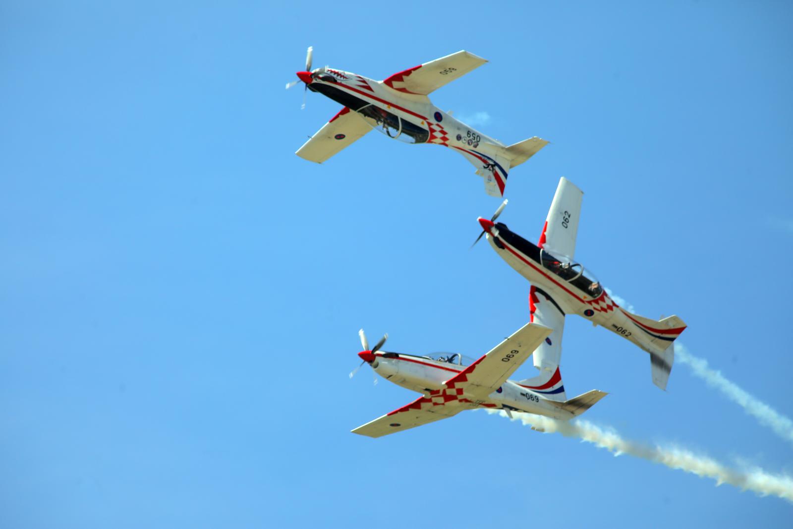 11.05.2024., Velika Gorica - Zainteresirani gradjani na Zrakoplovnom danu AirVG mogli su vidjeti zrakoplove Rafaleie tijekom letackom programa.  Photo: Tomislav Miletic/PIXSELL