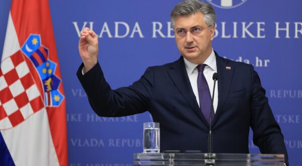 11.06.2024., Banski dvori, Markov trg, Zagreb - Konferencija za medije premijera Andrej Plenkovic nakon sastanka parlamentarne vecine. Photo: Marko Prpic/PIXSELL