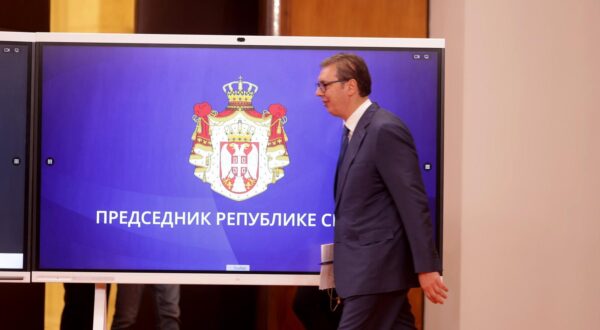 13, September, 2024, Belgrade - The President of the Republic of Serbia, Aleksandar Vucic, addressed the citizens in the Palace of Serbia regarding the situation in Kosovo and Metohija. Aleksandar Vucic. Photo: M.M./ATAImages

13, septembar, 2024, Beograd - Predsednik Republike Srbije Aleksandar Vucic se u Palati Srbija obratio se gradjanima povodom situacije na Kosovu i Metohiji. Photo: M.M./ATAImages Photo: M.M./PIXSELL