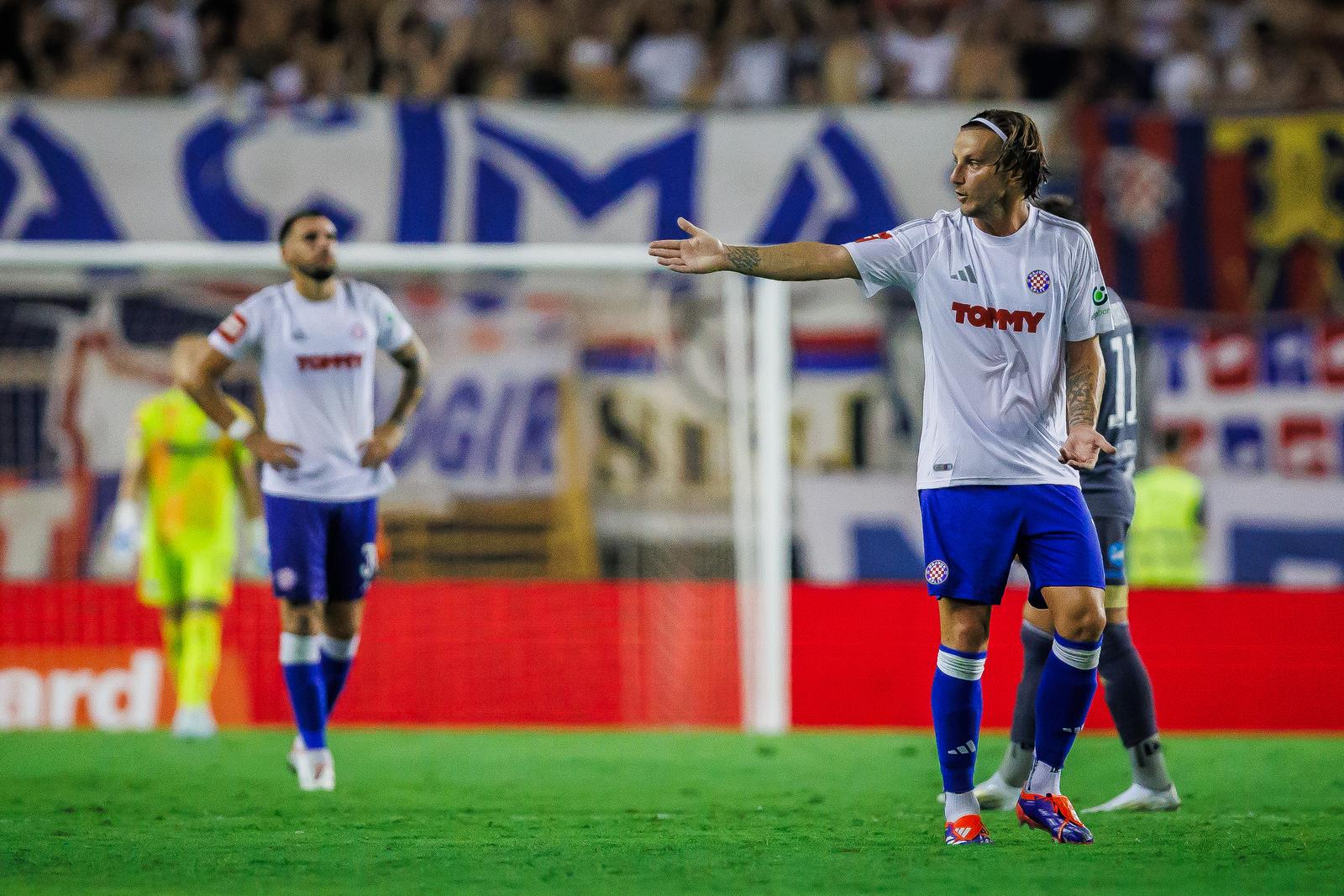 15.08.2024., stadion Poljud, Split - Uzvratna utakmica 3. pretkola kvalifikacija za UEFA Konferencijsku ligu, HNK Hajduk - MFK Ruzomberok. Ivan Rakitic Photo: Zvonimir Barisin/PIXSELL