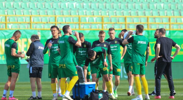 17.3.2024., Stadion Aldo Drosina, Pula - SuperSport HNL, 27.kolo , NK Istra 1961 - HNK Gorica. Zagrijavanje igraca. Photo: Luka Batelic/PIXSELL