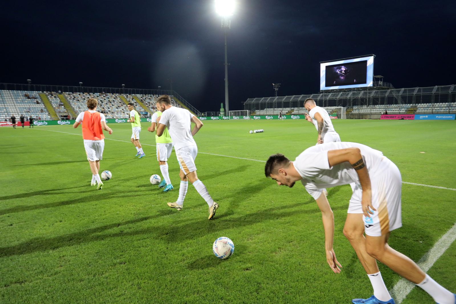 18.08.2024., stadion HNK Rijeka, Rijeka - SuperSport HNL, 3. kolo, HNK Rijeka - Istra 1961. Zagrijavanje prije utakmice. Photo: Goran Kovacic/PIXSELL