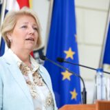 20.05.2024., Sarajevo, Bosna i Hercegovina - Konferencija za medije zamjenika ministra vanjskih poslova BiH Josipa Brkica i drzavne tajnice za Europu Ministarstva vanjskih i europskih poslova Republike Hrvatske Andreje Metelko-Zgombic nakon sastanka. Photo: Armin Durgut/PIXSELL