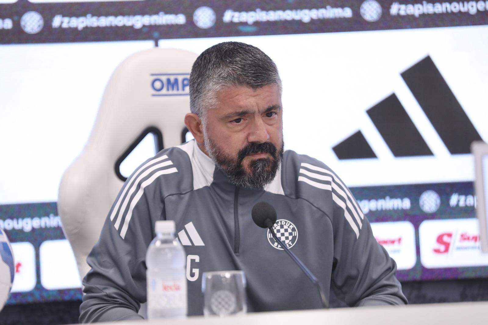 20.09.2024.,Split-Trener Gennaro Gattuso na konferenciji za medije Hajduka uoci utakmice s Goricom.  Photo: Ivo Cagalj/PIXSELL