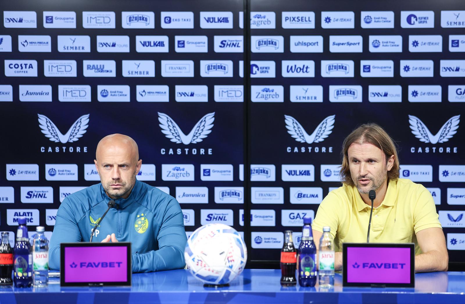 20.09.2024., Zagreb - Konferencija za medije GNK Dinamo. Na konferenciji su sudjelovali novi privremeni trener Sandro Perkovic i sportski direktor Marko Maric. Photo: Slavko Midzor/PIXSELL