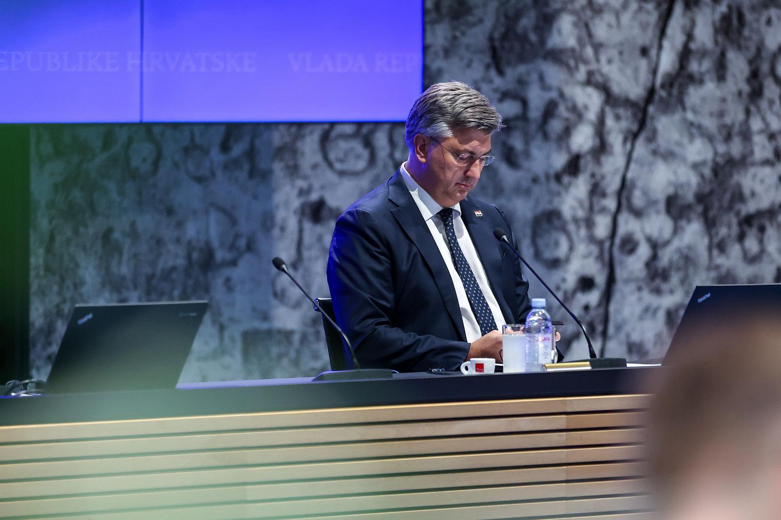 20.09.2024., Zagreb -  Odrzana 26. sjednica Vlade u Nacionalnoj i sveucilisnoj knjiznici. Predsjednik Vlade RH Andrej Plenkovic. Photo: Igor Kralj/PIXSELL