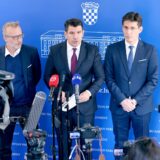 20.09.2024., Zagreb - Na konferenciji za medije Kluba zastupnika Most odrzanoj u Saboru o  temi: "Tomasevicev i Plenkovicev blagoslov zamjeni stanovnistva“ govorili su zastupnici iz Kluba. Photo: Patrik Macek/PIXSELL