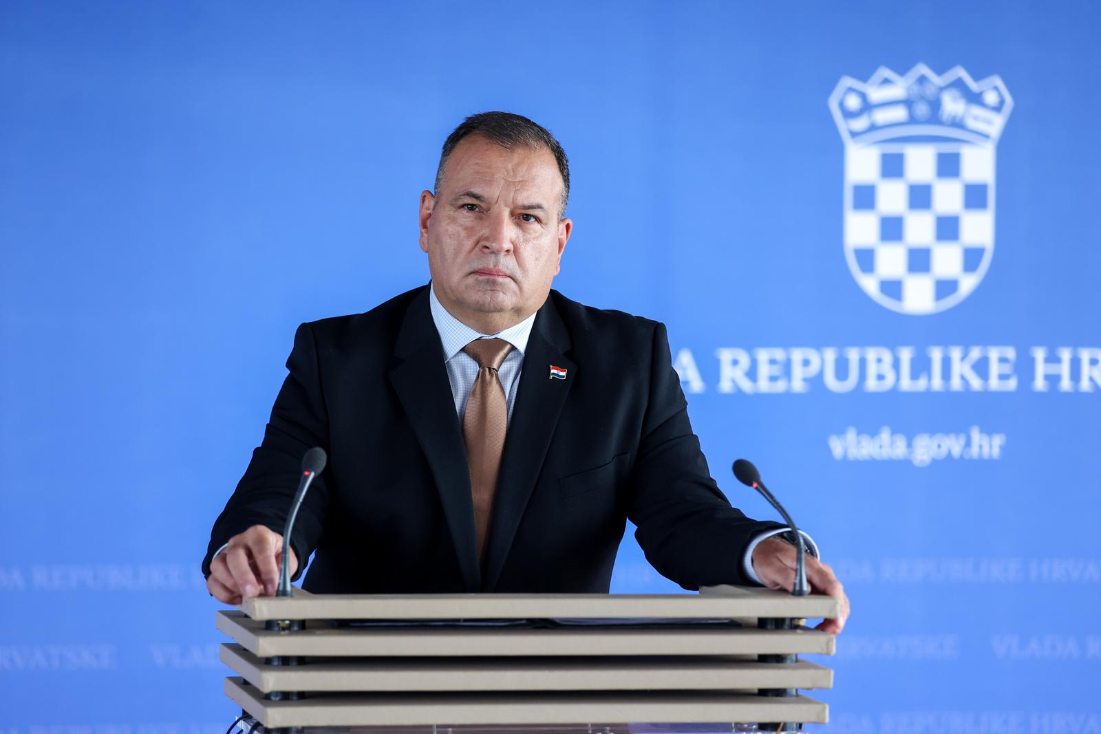 20.09.2024., Zagreb -  Odrzana 26. sjednica Vlade u Nacionalnoj i sveucilisnoj knjiznici. Vili Beros Ministar zdravstva dao je izjavu za medije nakon sjednice Vlade. Photo: Igor Kralj/PIXSELL