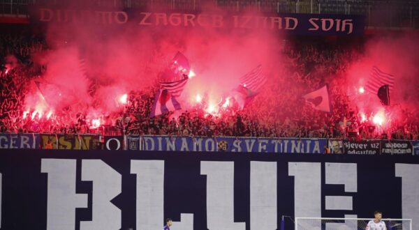 24.08.2024., stadion Maksimir, Zagreb - SuperSport HNL, 04. kolo, GNK Dinamo - HNK Gorica. navijaci Dinama Bad Blue Boysi. Bakljada.
 Photo: Slavko Midzor/PIXSELL