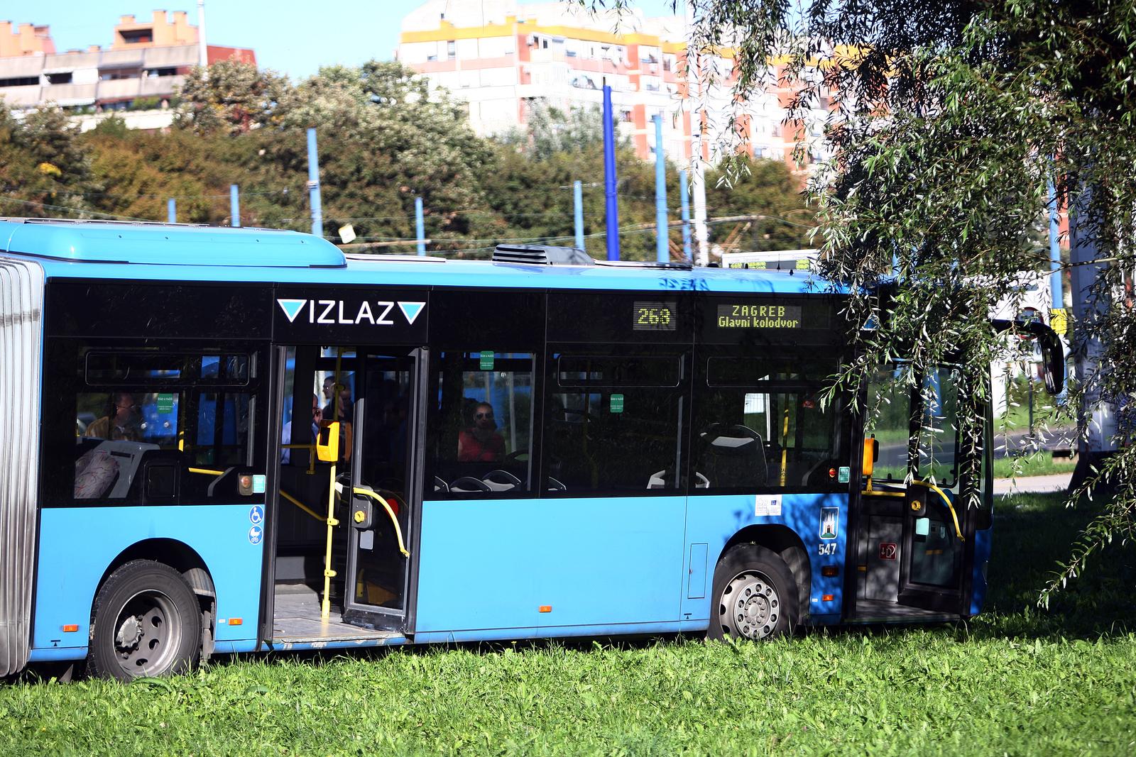 24.09.2013., Zagreb - Oko 16 sati autobus ZETa na liniji 268 Velika Gorica -Zagreb vozeci u smjeru grada sletio na travnjak nasuprot trgovackog centra Avenue Mall zbog otkazivanja kocnica.rPhoto: Borna Filic/PIXSELL