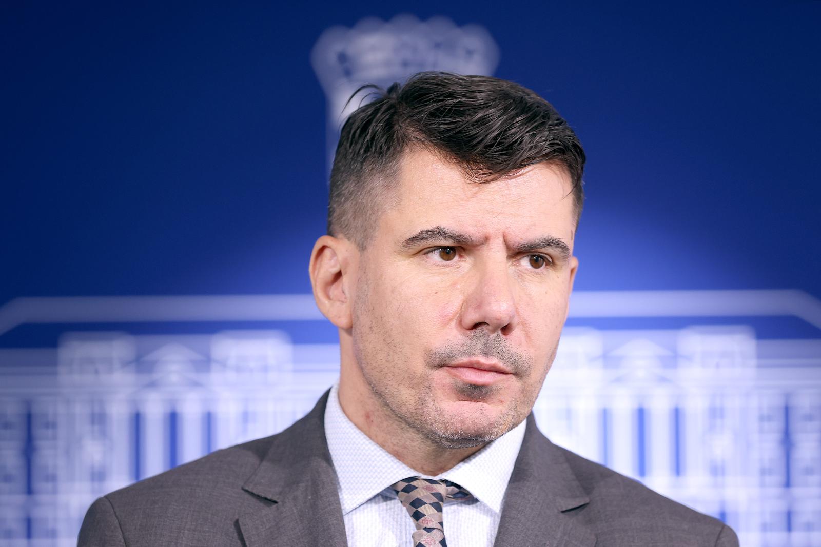 25.09.2024., Zagreb - Na konferenciji za medije odrzanoj u Saboru o aktualnim temama govorio je Nikola Grmoja. Photo: Patrik Macek/PIXSELL