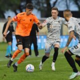 27.09.2024., stadion Subicevac, Sibenik - SuperSport HNL, 08. kolo, HNK Sibenik - NK Istra 1961. Lovre Kulusic, Matej Vuk Photo: Hrvoje Jelavic/PIXSELL