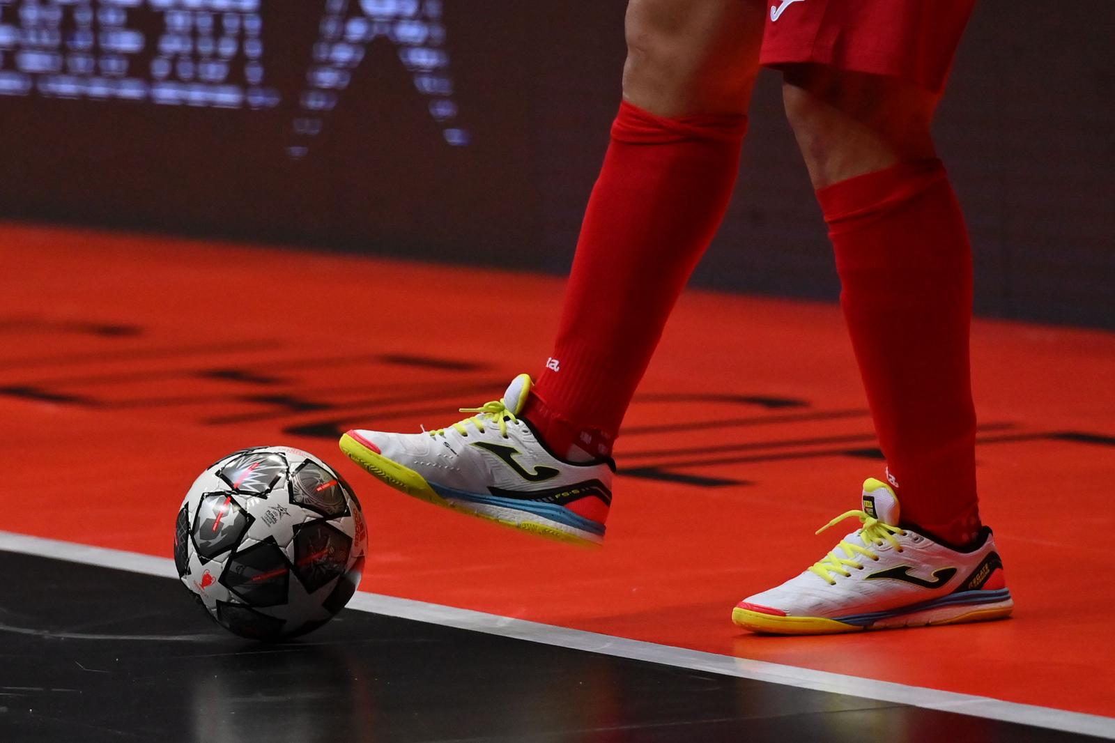 28.04.2021., dvorana Kresimir Cosic, Zadar - Zavrsni turnir UEFA Lige prvaka u futsalu, cetvrtfinale, Kairat Almaty - Benfica. Photo: Dino Stanin/PIXSELL