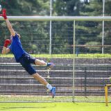 29.06.2022., Moravske toplice - Pocetak priprema Dinama u Moravskim toplicama. Popodnevni trening osmi dan. Golmani Nikola Cavlina  Photo: Matija Habljak/PIXSELL