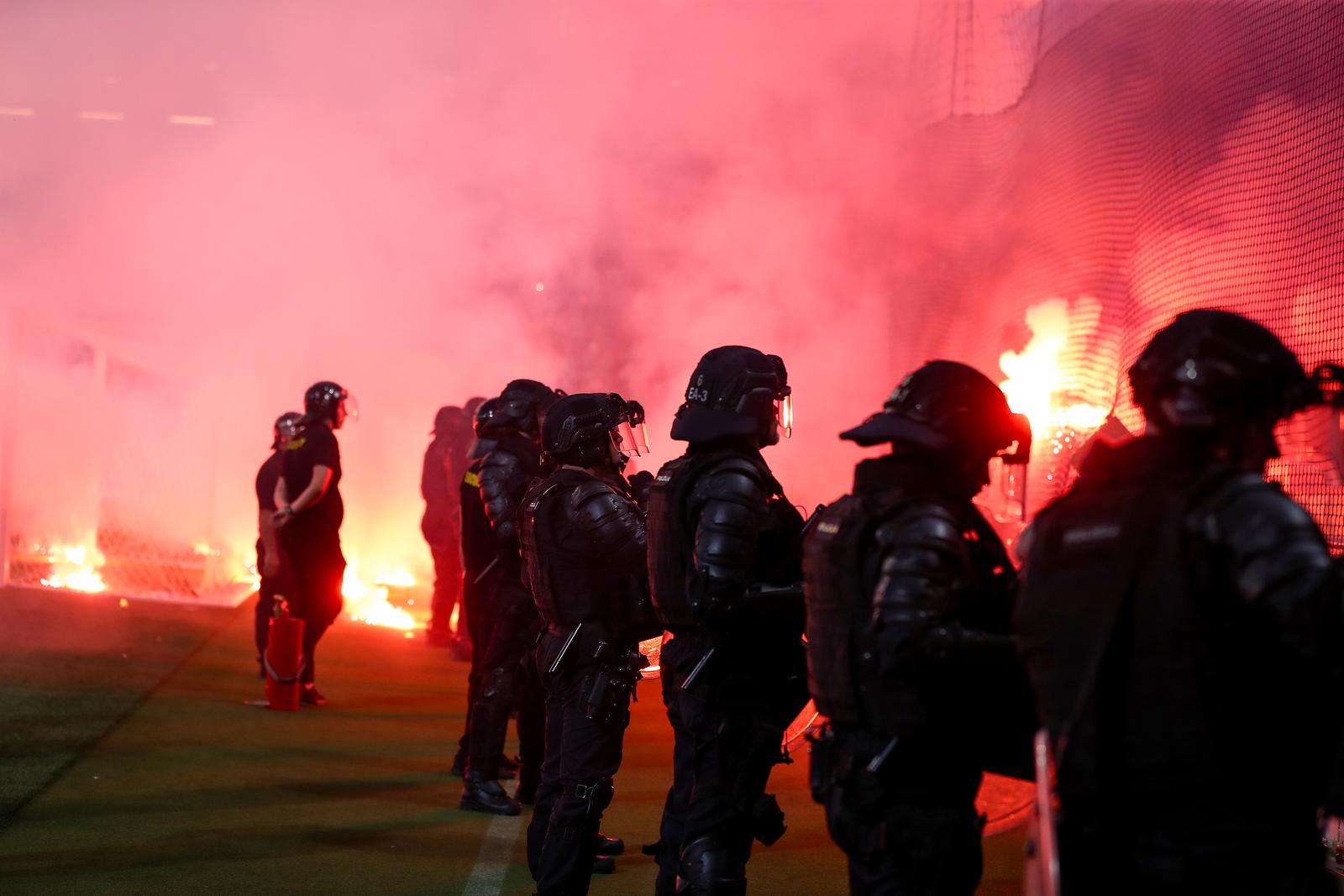 29.08.2024., Ljubljana - Uzvratni susret doigravanja za Konferencijsku ligu, NK Olimpija - HNK Rijeka. Nogometni stadion Stozice. Photo: Matija Habljak/PIXSELL