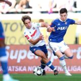 30.04.2023., stadion Poljud, Split - SuperSport HNL, 32. kolo, HNK Hajduk - GNK Dinamo. Rokas Pukstas, Martin Baturina
 Photo: Matija Habljak/PIXSELL