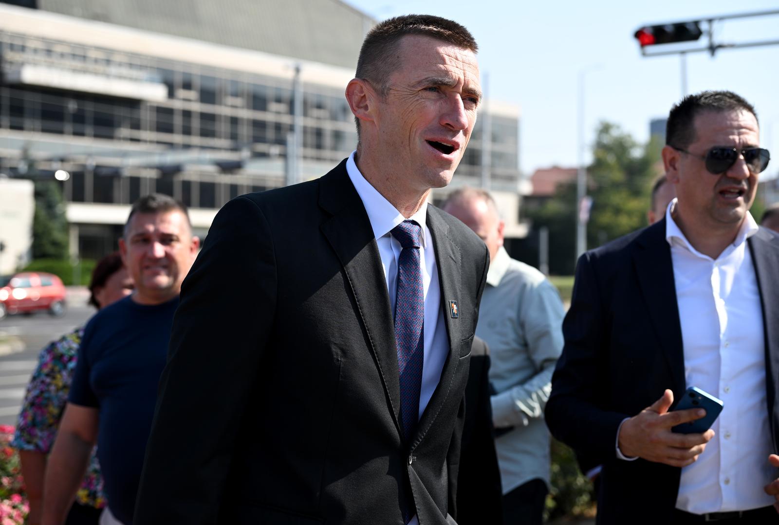 31.08.2024., Zagreb - Ivan Penava i Stipo Mlinaric odrzali konferenciju za medije uoci Izbornog sabora Domovinskog pokreta.  Photo: Neva Zganec/PIXSELL