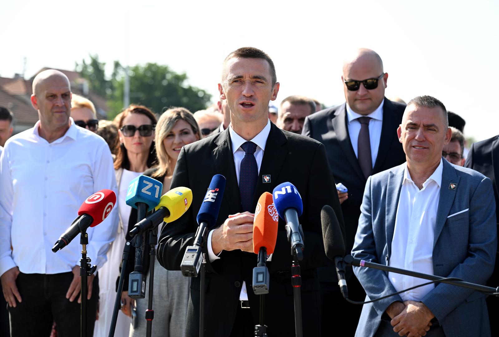 31.08.2024., Zagreb - Ivan Penava i Stipo Mlinaric odrzali konferenciju za medije uoci Izbornog sabora Domovinskog pokreta.  Photo: Neva Zganec/PIXSELL