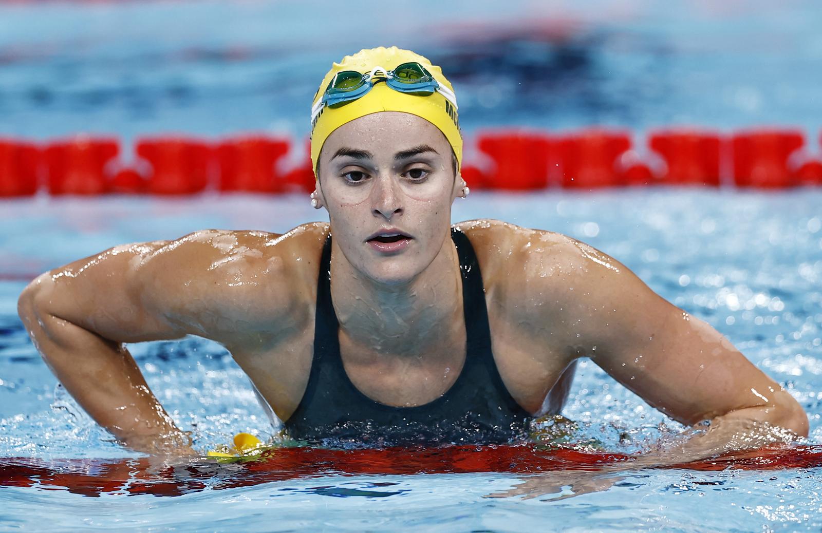 Paris 2024 Olympics - Swimming - Women's 200m Backstroke Semifinal 2 - Paris La Defense Arena, Nanterre, France - August 01, 2024. Kaylee McKeown of Australia after winning the race. REUTERS/Clodagh Kilcoyne Photo: Clodagh Kilcoyne/REUTERS