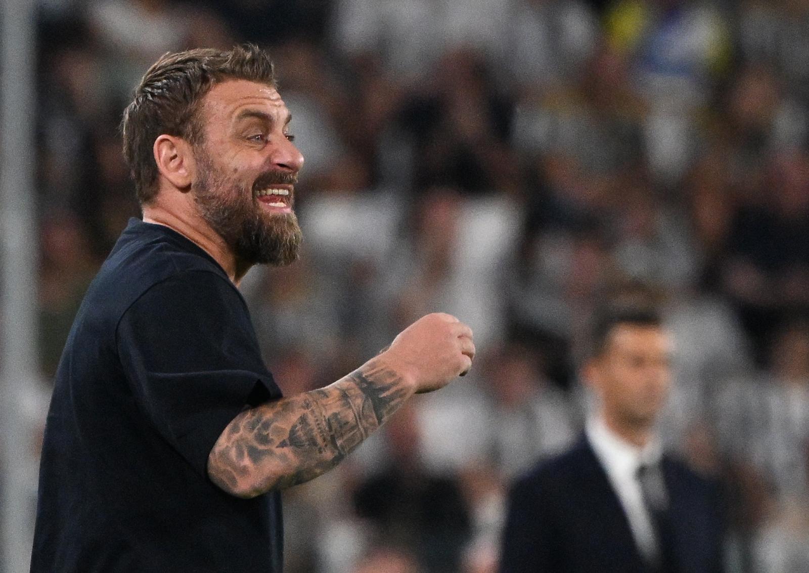 Soccer Football - Serie A - Juventus v AS Roma - Allianz Stadium, Turin, Italy - September 1, 2024  AS Roma coach Daniele De Rossi reacts REUTERS/Alberto Lingria Photo: ALBERTO LINGRIA/REUTERS