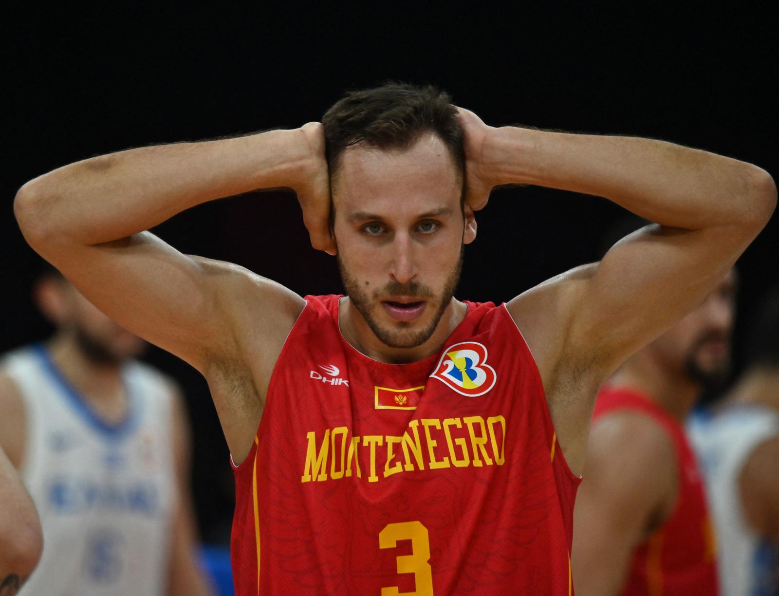 Basketball - FIBA World Cup 2023 - Second Round - Group J - Greece v Montenegro - Mall of Asia Arena, Manila, Philippines - September 3, 2023 Montenegro's Vladimir Mihailovic reacts REUTERS/Lisa Marie David Photo: LISA MARIE DAVID/REUTERS