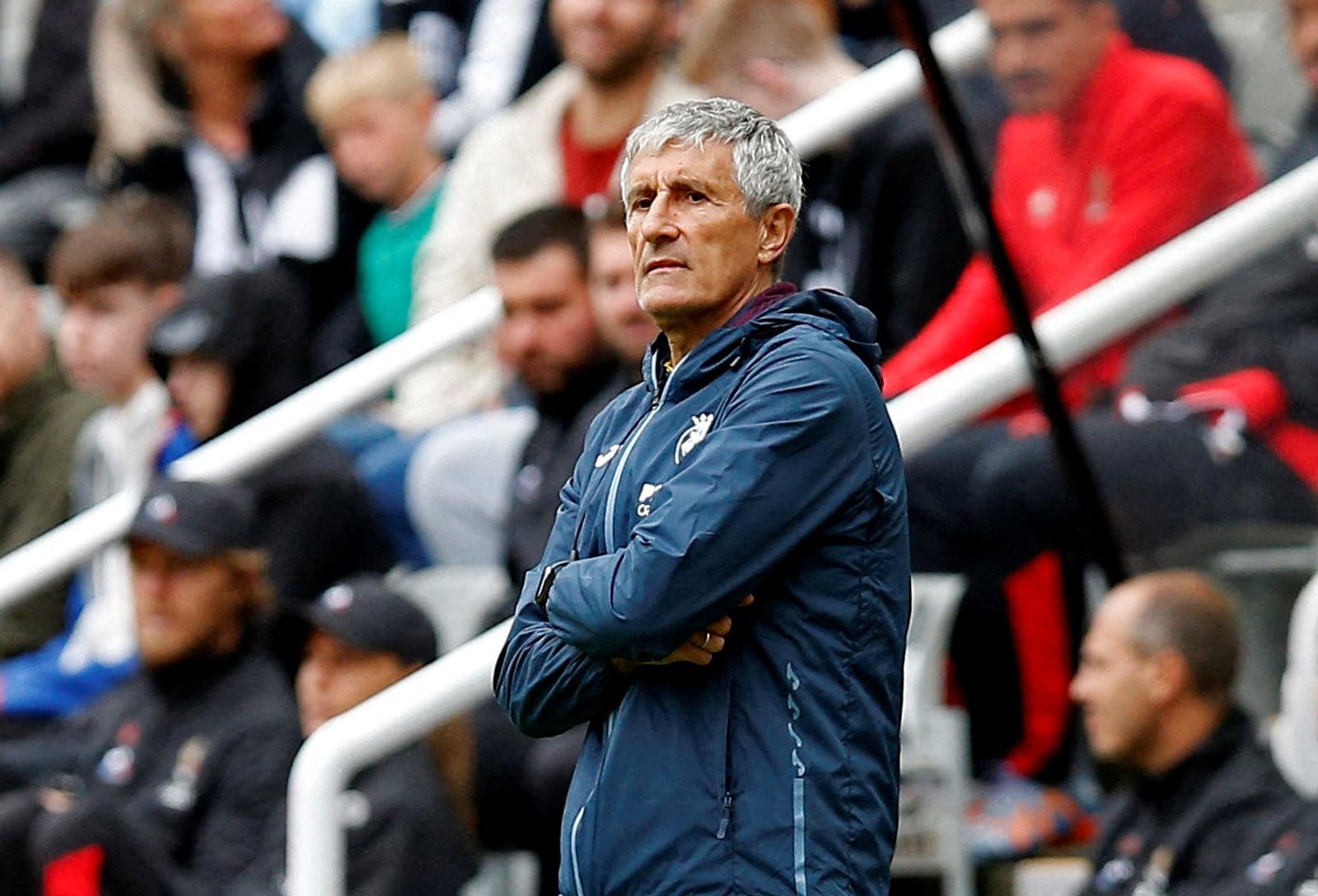 FILE PHOTO: Soccer Football - Pre Season Friendly - OGC Nice v Villarreal - St. James' Park, Newcastle, Britain - August 5, 2023 Villarreal coach Quique Setien Action Images via Reuters/Craig Brough/File Photo Photo: Craig Brough/REUTERS