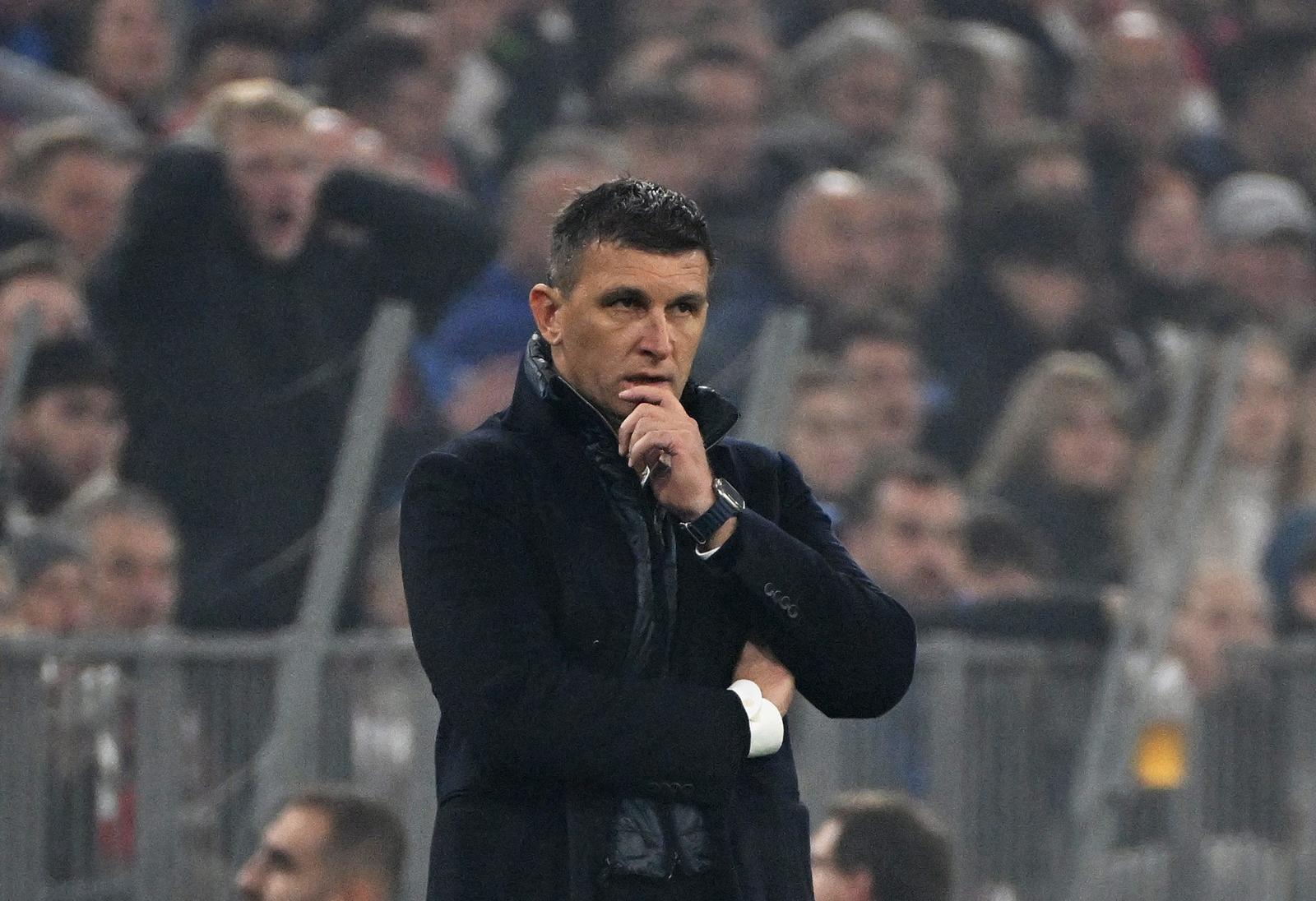 Soccer Football - Champions League - Bayern Munich v GNK Dinamo Zagreb - Allianz Arena, Munich, Germany - September 17, 2024 GNK Dinamo Zagreb coach Sergej Jakirovic reacts REUTERS/Angelika Warmuth Photo: Angelika Warmuth/REUTERS