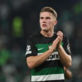 Soccer Football - Champions League - Sporting CP v Lille - Estadio Jose Alvalade, Lisbon, Portugal - September 17, 2024  Sporting CP's Viktor Gyokeres celebrates after the match REUTERS/Andre Dias Nobre Photo: ANDRE DIAS NOBRE/REUTERS