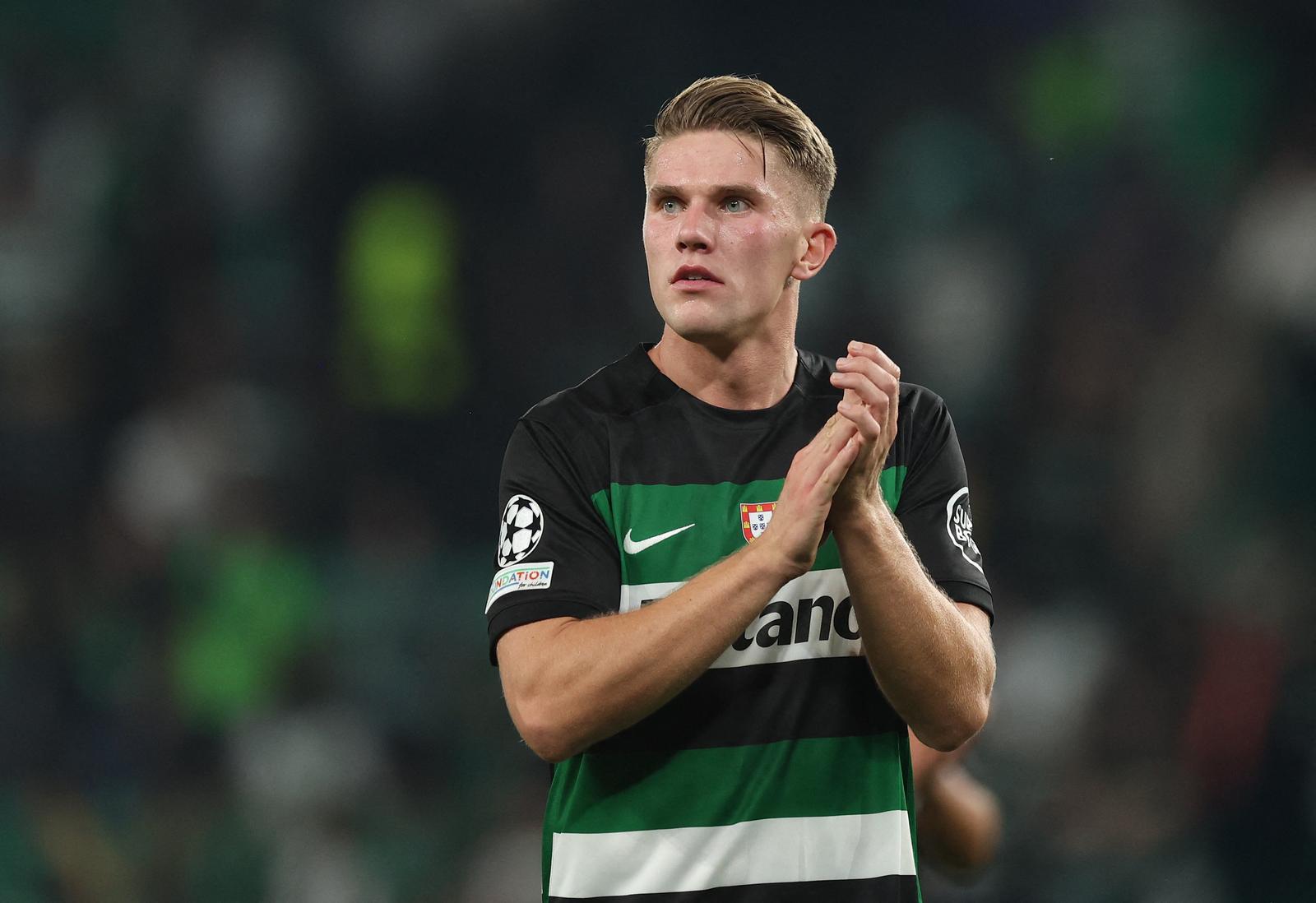 Soccer Football - Champions League - Sporting CP v Lille - Estadio Jose Alvalade, Lisbon, Portugal - September 17, 2024  Sporting CP's Viktor Gyokeres celebrates after the match REUTERS/Andre Dias Nobre Photo: ANDRE DIAS NOBRE/REUTERS