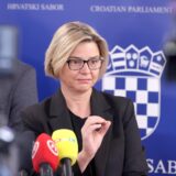 24.09.2024., Zagreb - Na konferenciji za medije odrzanoj u Saboru o nedavnim uhicenjima govorila je Sandra Bencic. Photo: Patrik Macek/PIXSELL