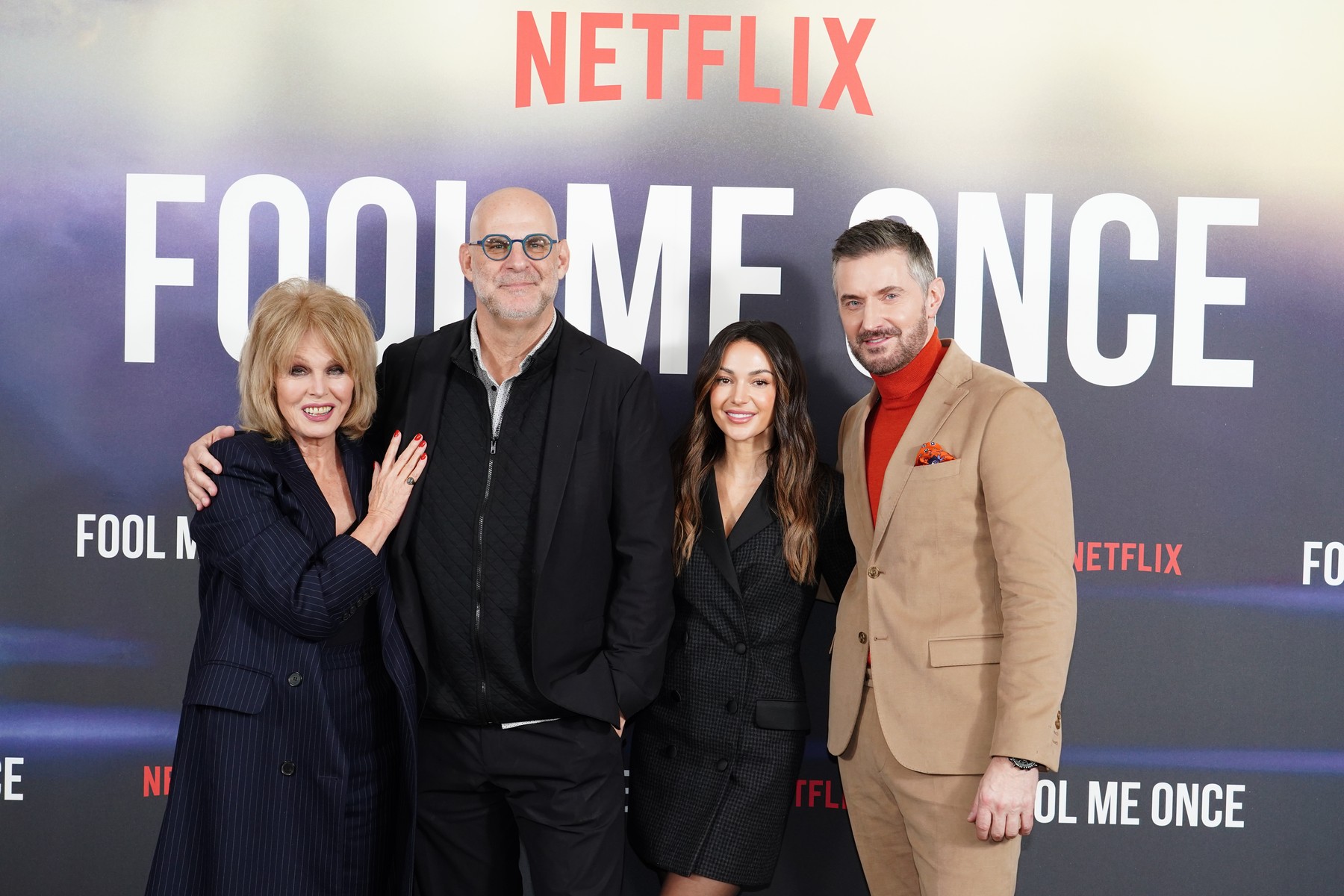 (left to right) Joanna Lumley, writer Harlan Coben Michelle Keegan, and Richard Armitage attend a photo call for the new Netflix series, Fool Me Once, at the Soho Hotel in central London. Picture date: Tuesday December 12, 2023.,Image: 828817286, License: Rights-managed, Restrictions: , Model Release: no, Credit line: Ian West / PA Images / Profimedia