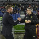 26 Febbraio 2024 Roma, Italia - AS Roma vs Torino FC - Campionato italiano di calcio Serie A TIM 2023/2024 - Stadio Olimpico. Nella foto: Daniele De Rossi coach of AS Roma; Ivan Juric head coach Torino FC

February 26, 2024 Rome, Italy - AS Roma vs Torino FC - Italian Serie A Football Championship 2023/2024 - Olympic Stadium. In the photo: Daniele De Rossi coach of AS Roma; Ivan Juric head coach Torino FC,Image: 851065495, License: Rights-managed, Restrictions: , Model Release: no, Credit line: Fabrizio Corradetti / LaPresse / Profimedia