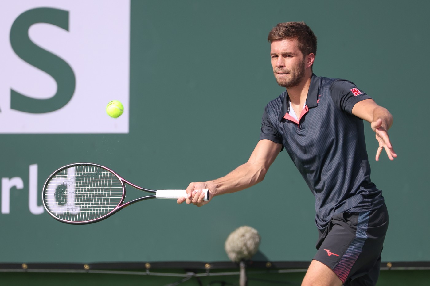 INDIAN WELLS, CA - MARCH 10: Nikola Mektic (CRO) hits a forehand during the BNP Paribas Open on March 10, 2024 at Indian Wells Tennis Garden in Indian Wells, CA.,Image: 855678032, License: Rights-managed, Restrictions: FOR EDITORIAL USE ONLY. Icon Sportswire (A Division of XML Team Solutions) reserves the right to pursue unauthorized users of this image. If you violate our intellectual property you may be liable for: actual damages, loss of income, and profits you derive from the use of this image, and, where appropriate, the costs of collection and/or statutory damages up to $150,000 (USD)., Model Release: no, Credit line: George Walker/Icon Sportswire / Newscom / Profimedia