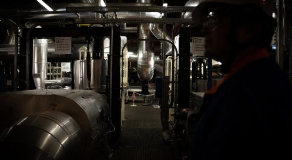 An employee of French state-controlled energy giant EDF walks in the "machines' area" in a building of the nuclear power plant of Flamanville, north-western France, as the Flamanville 3 nuclear power plant is ready to operate, on April 25, 2024.,Image: 868072219, License: Rights-managed, Restrictions: , Model Release: no, Credit line: Lou BENOIST / AFP / Profimedia