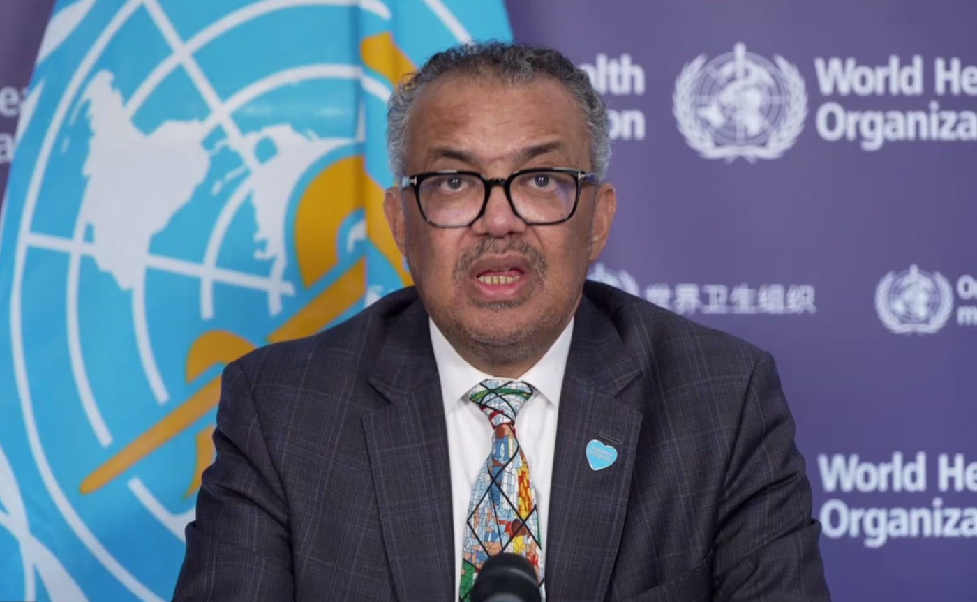 Screenshot shows World Health Organization Director General Tedros Adhanom Ghebreyesus speaking at a press conference in Geneva on June 1, 2024, following the WHO's decision to extend for one year negotiations on adopting the final draft for what would be the world's first pandemic agreement.,Image: 878251003, License: Rights-managed, Restrictions: , Model Release: no, Credit line: Kyodo/Newscom / Newscom / Profimedia