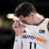 June 10, 2024, Madrid, Madrid, SPAIN: Mario Hezonja of Real Madrid gestures during the Spanish League, Liga ACB Endesa Final 2, basketball match played between Real Madrid and UCAM Murcia at Wizink Center pavilion on June 10, 2024, in Madrid, Spain.,Image: 880479351, License: Rights-managed, Restrictions: , Model Release: no, Credit line: Oscar J. Barroso / Zuma Press / Profimedia