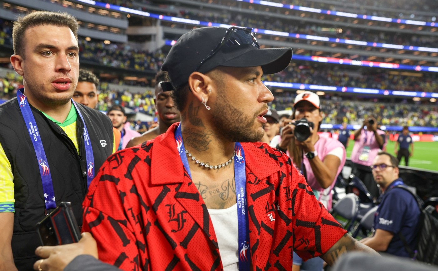 June 24, 2024, Inglewood, La, UNITED STATES: Neymar Jr. of Brazil after match against Costa Rica in Group D of the Copa America at the SoFi Stadium in Inglewood, California in the United States this Monday, June 24, 2024,Image: 884440903, License: Rights-managed, Restrictions: , Model Release: no, Credit line: William Volcov / Zuma Press / Profimedia