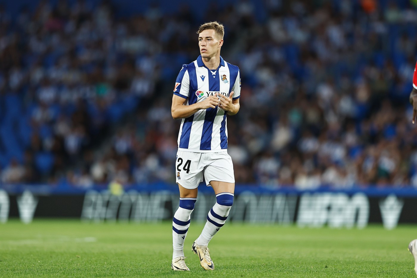 Luka Sucic (Sociedad), AUGUST 18, 2024 - Football / Soccer : Spanish "LaLiga EA Sports" match between Real Sociedad 1-2 Rayo Vallecano at the Reale Arena in San Sebastian, Spain.,Image: 899923363, License: Rights-managed, Restrictions: No third party sales, Model Release: no, Credit line: Mutsu Kawamori / AFLO / Profimedia