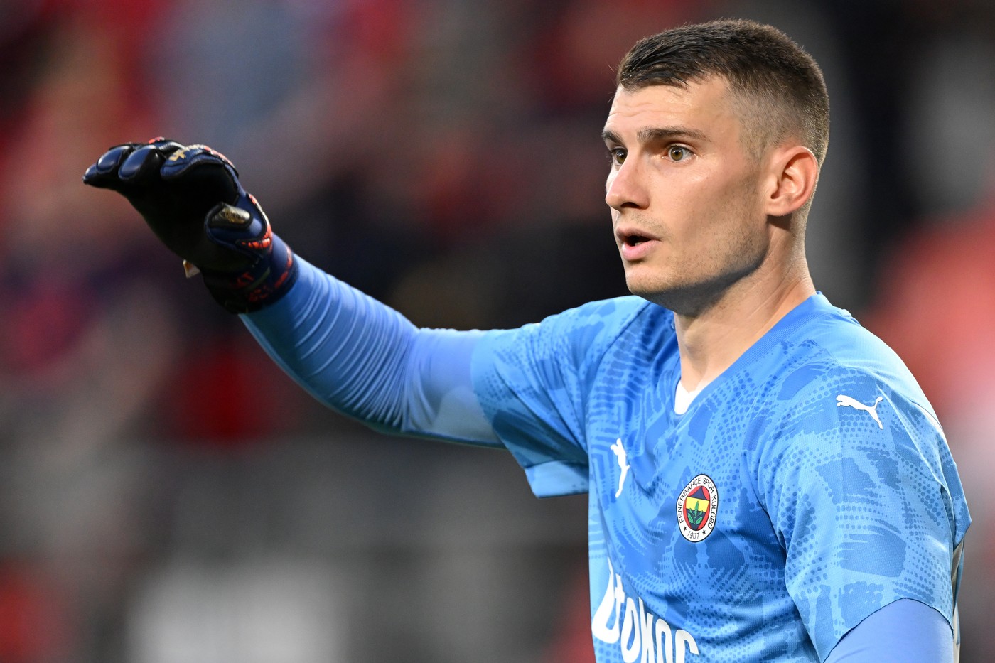 8/6/2024 - VALENCIENNES - Fenerbahce SK goalkeeper Dominik Livakovic during the UEFA Champions League third qualifying round between Lille OSC and Fenerbahce SK at Stade du Hainaut on August 6, 2024 in Valenciennes, France. ANP | Hollandse Hoogte | GERRIT VAN KEULEN /ANP/Sipa USA,Image: 899963961, License: Rights-managed, Restrictions: *** World Rights Except Belgium, France, Germany, The Netherlands, and the UK ***  BELOUT DEUOUT FRAOUT GBROUT NLDOUT, Model Release: no, Credit line: ANP / ddp USA / Profimedia