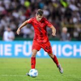 Josip Stanisic FC Bayern Muenchen in Aktion, am Ball, Einzelaktion waehrend des DFB-Pokal - erstrunden Spiels zwischen dem SSV Ulm 1846 Fussball und FC Bayern München im Donaustadion am 16. August 2024 in Ulm, Deutschland. Foto von Josip Stanisic FC Bayern Muenchen controls the Ball during the DFB-Pokal - First Round match between SSV Ulm 1846 Fussball and FC Bayern Muenchen at Donaustadion on August 16, 2024 in Ulm, Germany. Photo by DFB / DFL REGULATIONS PROHIBIT ANY USE OF PHOTOGRAPHS AS IMAGE SEQUENCES AND/OR QUASI-VIDEO. Photo by DFB / DFL REGULATIONS PROHIBIT ANY USE OF PHOTOGRAPHS AS IMAGE SEQUENCES AND/OR QUASI-VIDEO. Defodi-541_SSVFCB240816_378 *** Josip Stanisic FC Bayern Muenchen in action, on the ball, single action during the DFB Pokal First Round match between SSV Ulm 1846 Fussball and FC Bayern Muenchen at Donaustadion on August 16, 2024 in Ulm, Germany Photo by Josip Stanisic FC Bayern Muenchen controls the Ball during the DFB Pokal First Round match between SSV Ulm 1846 Fussball and FC Bayern Muenchen at Donaustadion on August 16, 2024 in Ulm, Germany Photo by DFB DFL REGULATIONS PROHIBIT ANY USE OF PHOTOGRAPHS AS IMAGE SEQUENCES AND OR QUASI VIDEO Photo by DFB DFL REGULATIONS PROHIBIT ANY USE OF PHOTOGRAPHS AS IMAGE SEQUENCES AND OR QUASI VIDEO Defodi 541 SSVFCB240816 378 Defodi-541 DFB / DFL REGULATIONS PROHIBIT ANY USE OF PHOTOGRAPHS AS IMAGE SEQUENCES AND/OR QUASI-VIDEO.,Image: 902809762, License: Rights-managed, Restrictions: , Model Release: no, Credit line: Harry Langer/DeFodi Images / imago sportfotodienst / Profimedia