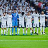 Fußball La Liga 4. Spieltag Real Madrid - Real Betis Sevilla am 01.09.2024 im Estadio Santiago Bernabeu in Madrid Mannschaftsfoto / Teamfoto Real Madrid V.l.n.r.: Eder Militao  Madrid  - Rodrygo  Madrid  - Dani Carvajal  Madrid  - Federico Fede Valverde  Madrid  - Thibaut Courtois  Madrid  - Aurelien Tchouameni  Madrid  - Dani Ceballos  Madrid  - Antonio Rüdiger  Madrid  - Kylian Mbappe  Madrid  - Ferland Mendy  Madrid  - Vinicius Junior  Madrid  *** Soccer La Liga matchday 4 Real Madrid Real Betis Sevilla on 01 09 2024 at Estadio Santiago Bernabeu in Madrid Team photo Team photo Real Madrid V l n r Eder Militao Madrid Rodrygo Madrid Dani Carvajal Madrid Federico Fede Valverde Madrid Thibaut Courtois Madrid Aurelien Tchouameni Madrid Dani Ceballos Madrid Antonio Rüdiger Madrid Kylian Mbappe Madrid Ferland Mendy Madrid Vinicius Junior Madrid xPGSx,Image: 904255241, License: Rights-managed, Restrictions: , Model Release: no, Credit line: Revierfoto / imago sportfotodienst / Profimedia