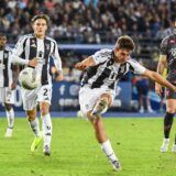 Juventus's Andrea Cambiaso shots on goal during Empoli FC vs Juventus FC, Italian soccer Serie A match in Empoli, Italy, September 14 2024,Image: 907662684, License: Rights-managed, Restrictions: No Italy., Model Release: no, Credit line: Fabio Fagiolini/IPA Sport / ipa- / PA Images / Profimedia